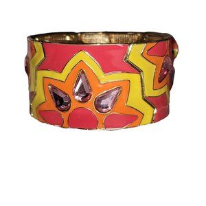 NWT Style & Co Epoxy Rhinestone Stretch Bangle Bracelet Cuff OS